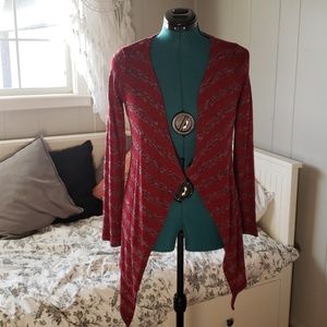 Pink Blush Burgundy Cardigan S